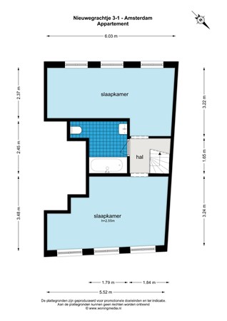 Plattegrond - Nieuwegrachtje 3-1, 1011 VP Amsterdam - Nieuwegrachtje 3-1 - Amsterdam - Appartement - 2d.jpg